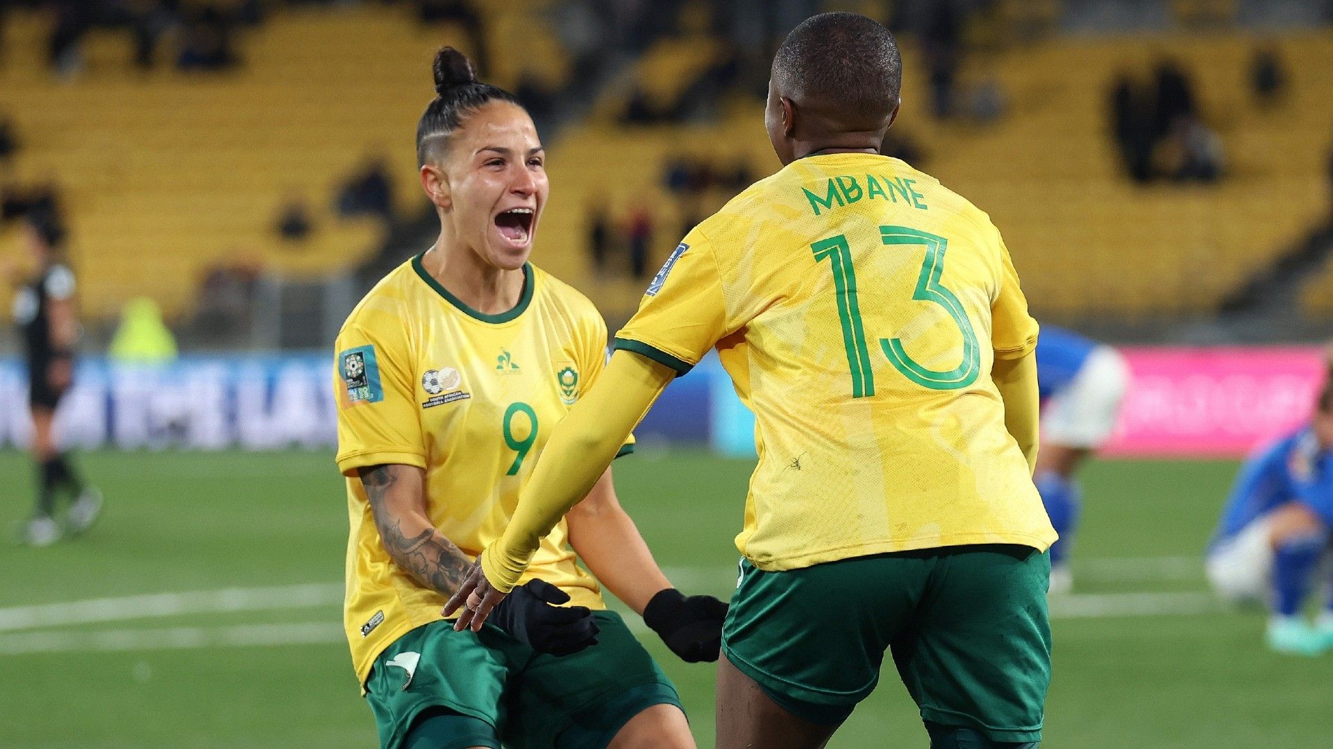 Gabriela Salgado and Bambanani Mbane, Banyana