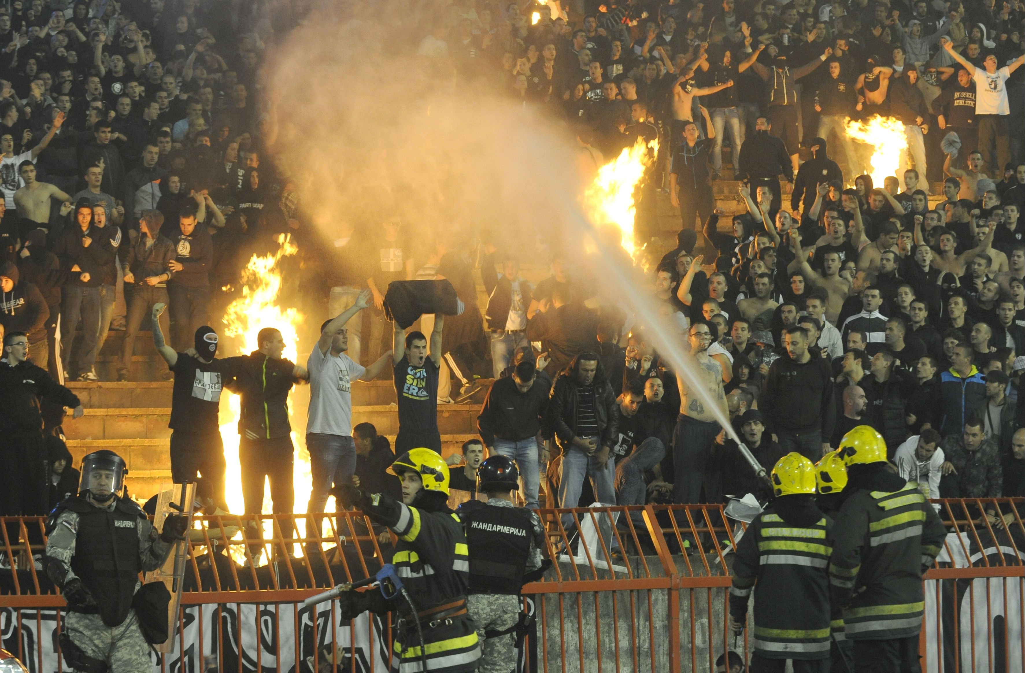 Grobari - Fans of Partizan Belgrade - 145 Darby Against Red Star 2013
