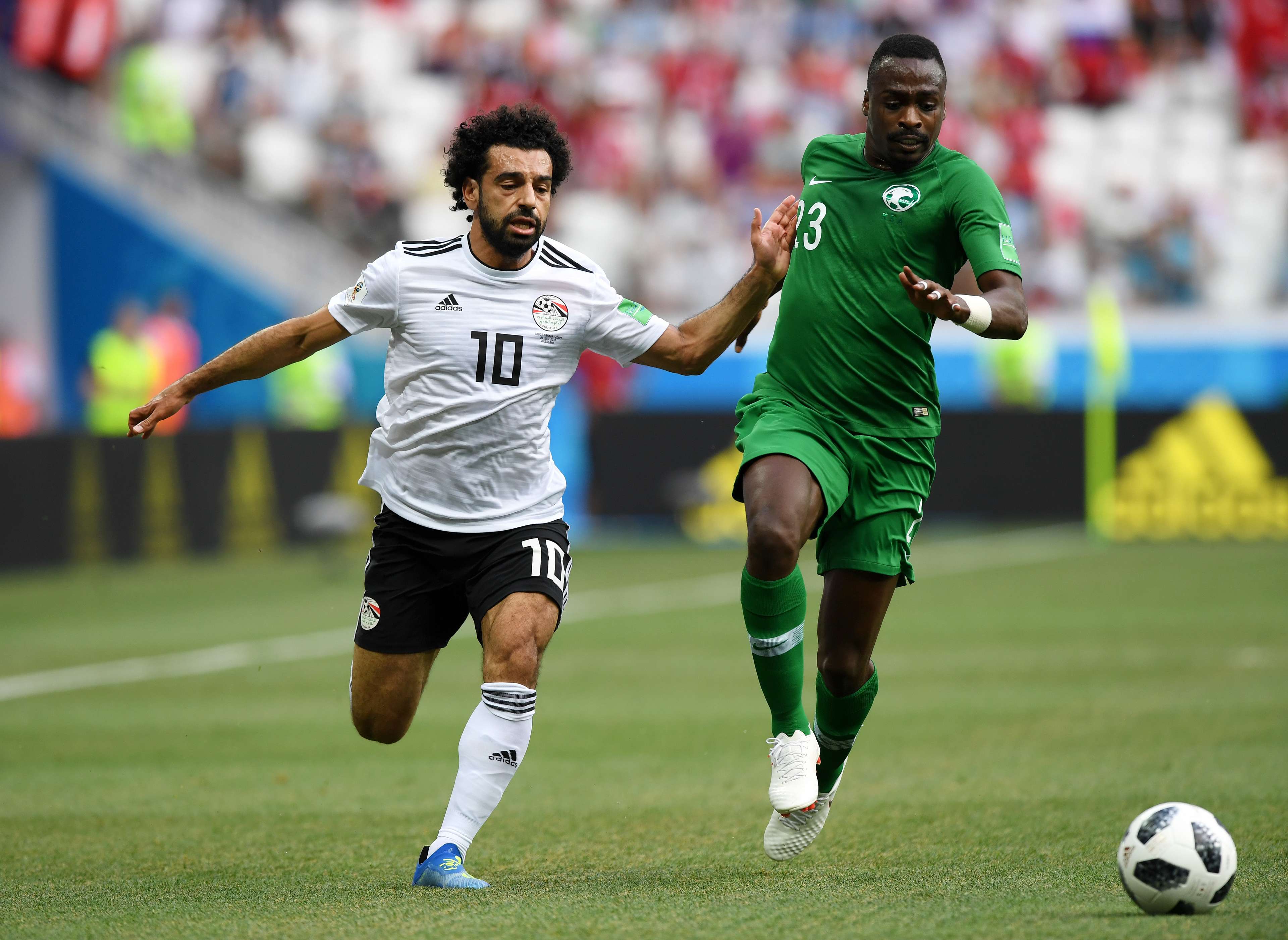 Mo Salah,  Motaz Hawsawi Saudi Arabia vs Egypt