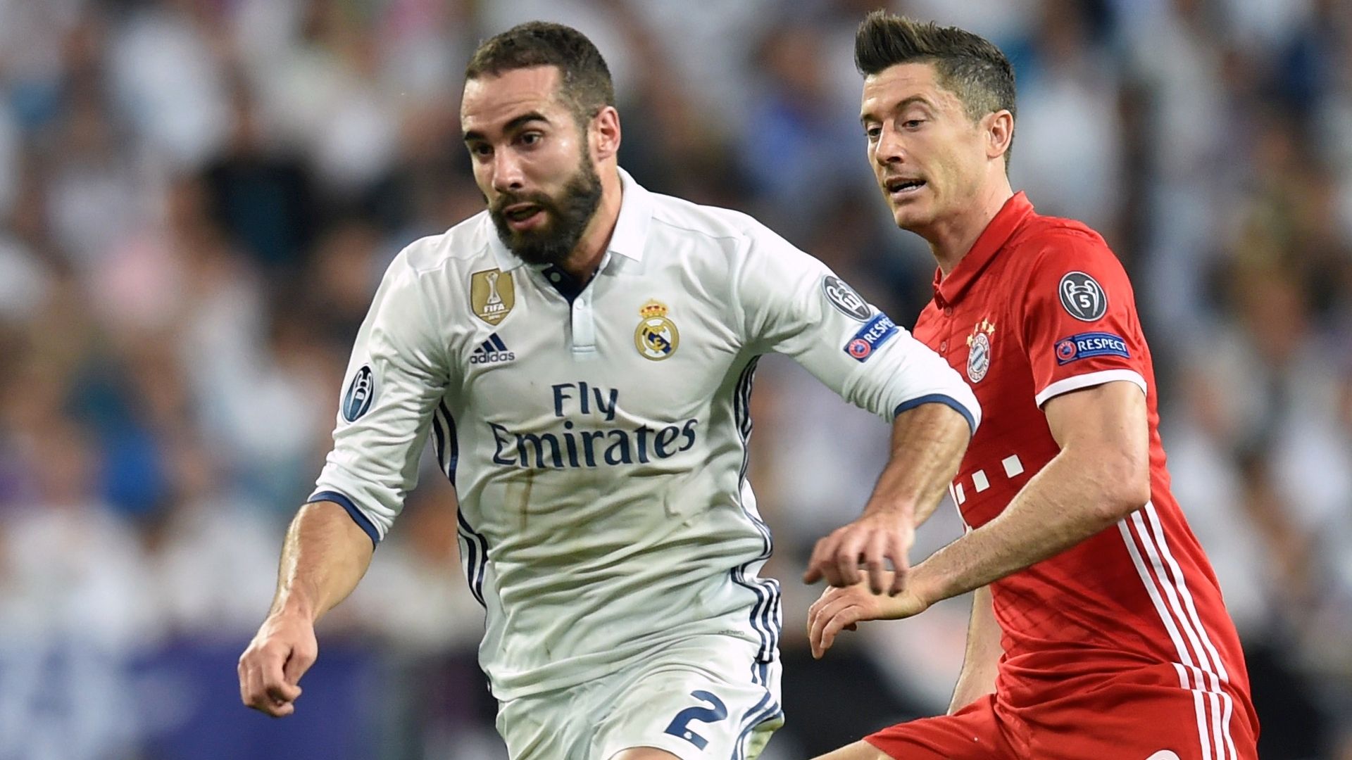 Dani Carvajal Robert Lewandowski Real Madrid Bayern Munich UCL 18042017