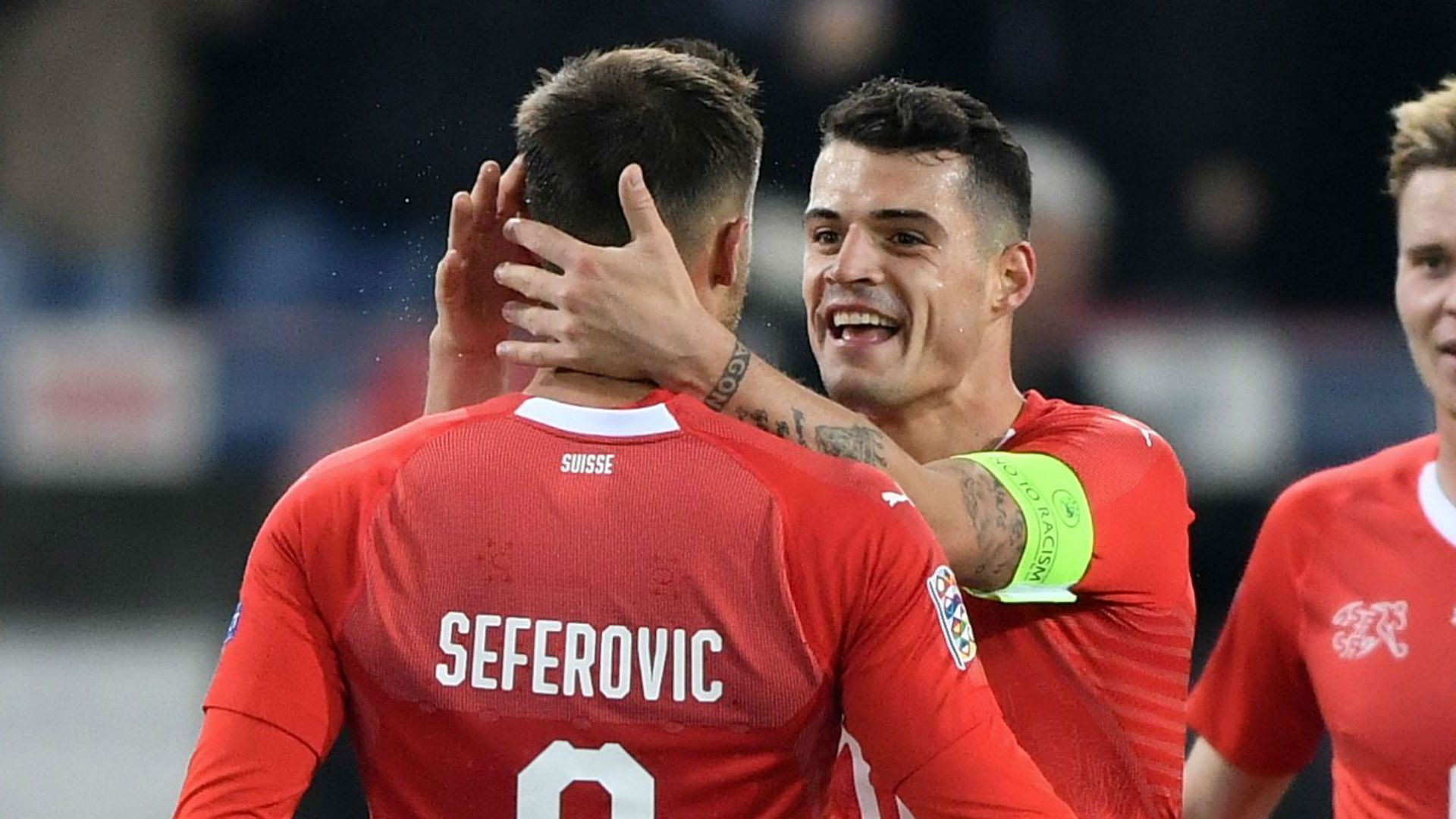 Haris Seferovic Granit Xhaka Switzerland Belgium Nations League 181118