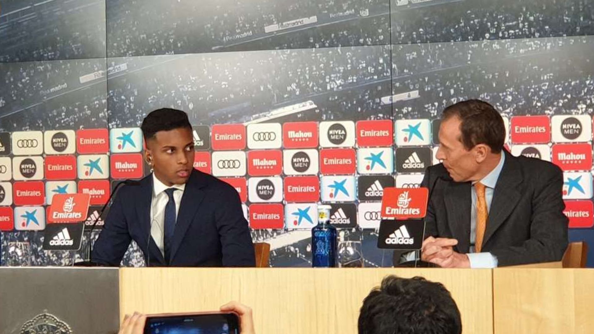 Rodrygo Goes, during his unveiling with Real Madrid