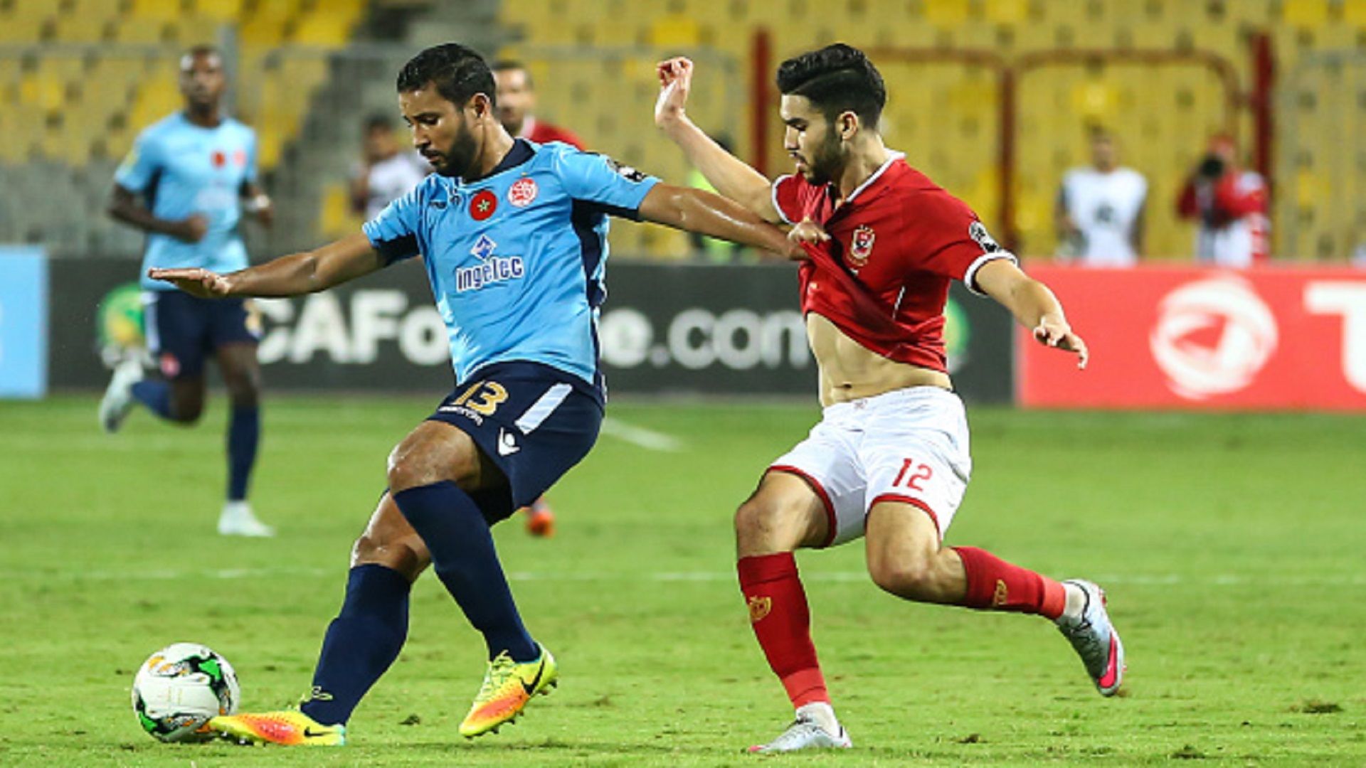 Caf Champions League Final 2017, Al Ahly forward Walid Azaro and Wydad Casablanca defender Rabeh Youssef