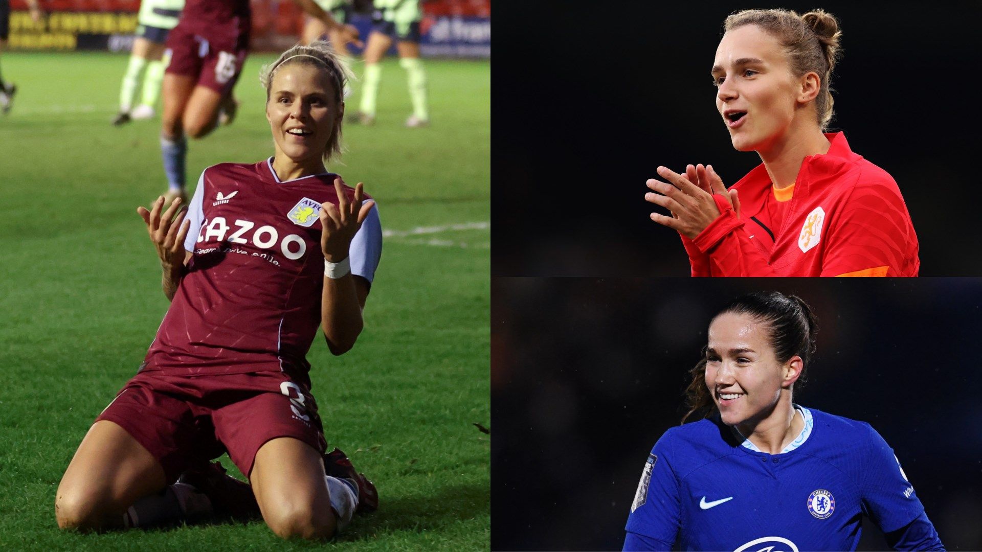 Rachel Daly Vivianne Miedema Guro Reiten composite