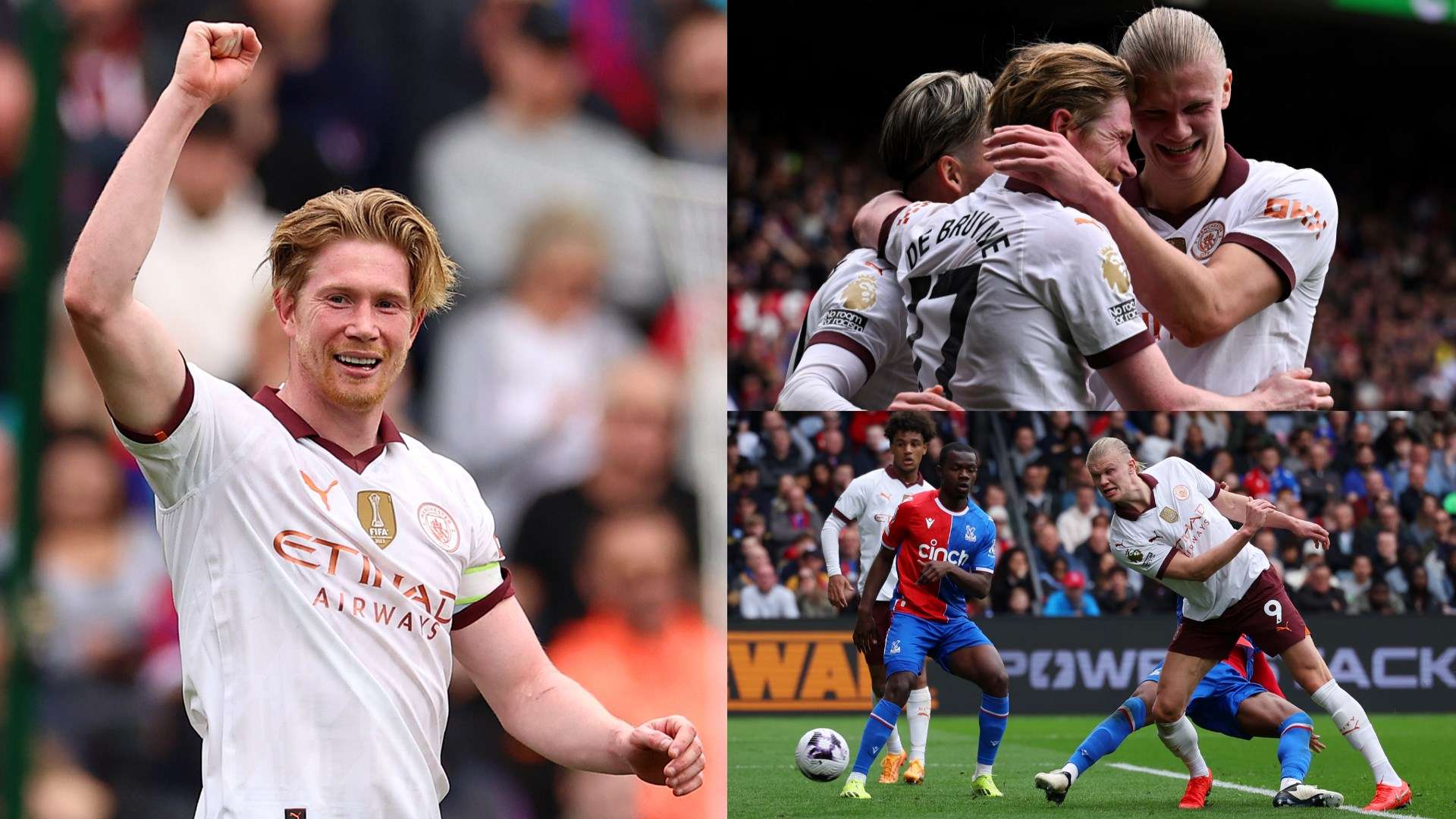 Kevin De Bruyne Erling Haaland Man City Crystal Palace 2023-24