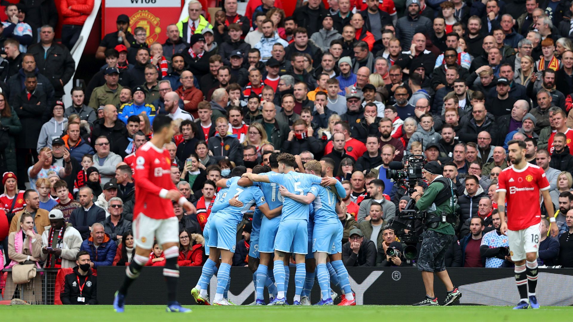 Manchester United Manchester City Celebrating Premier League 2021 2022