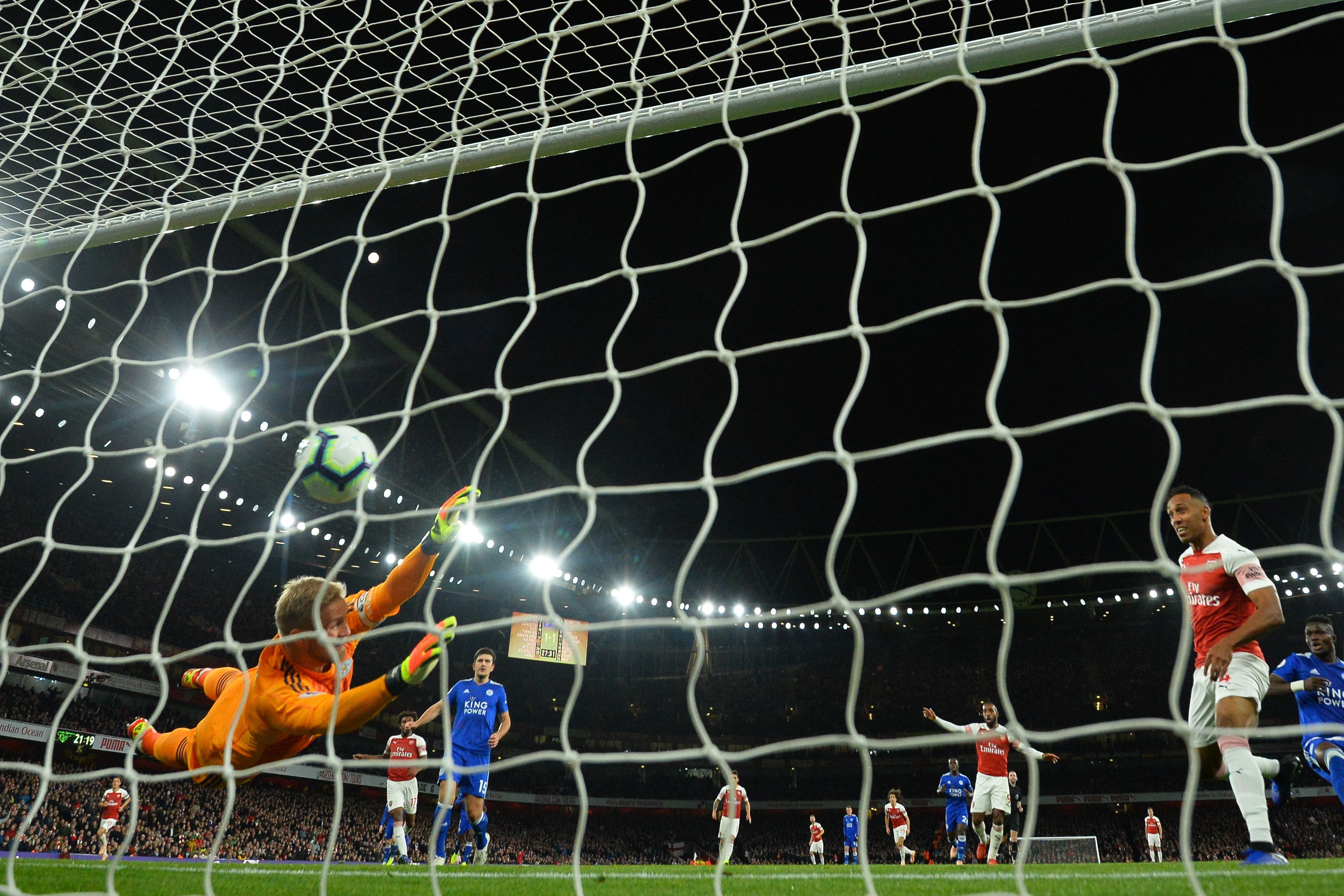 Pierre-Emerick Aubameyang Arsenal Leicester City Premier League 10/22/18