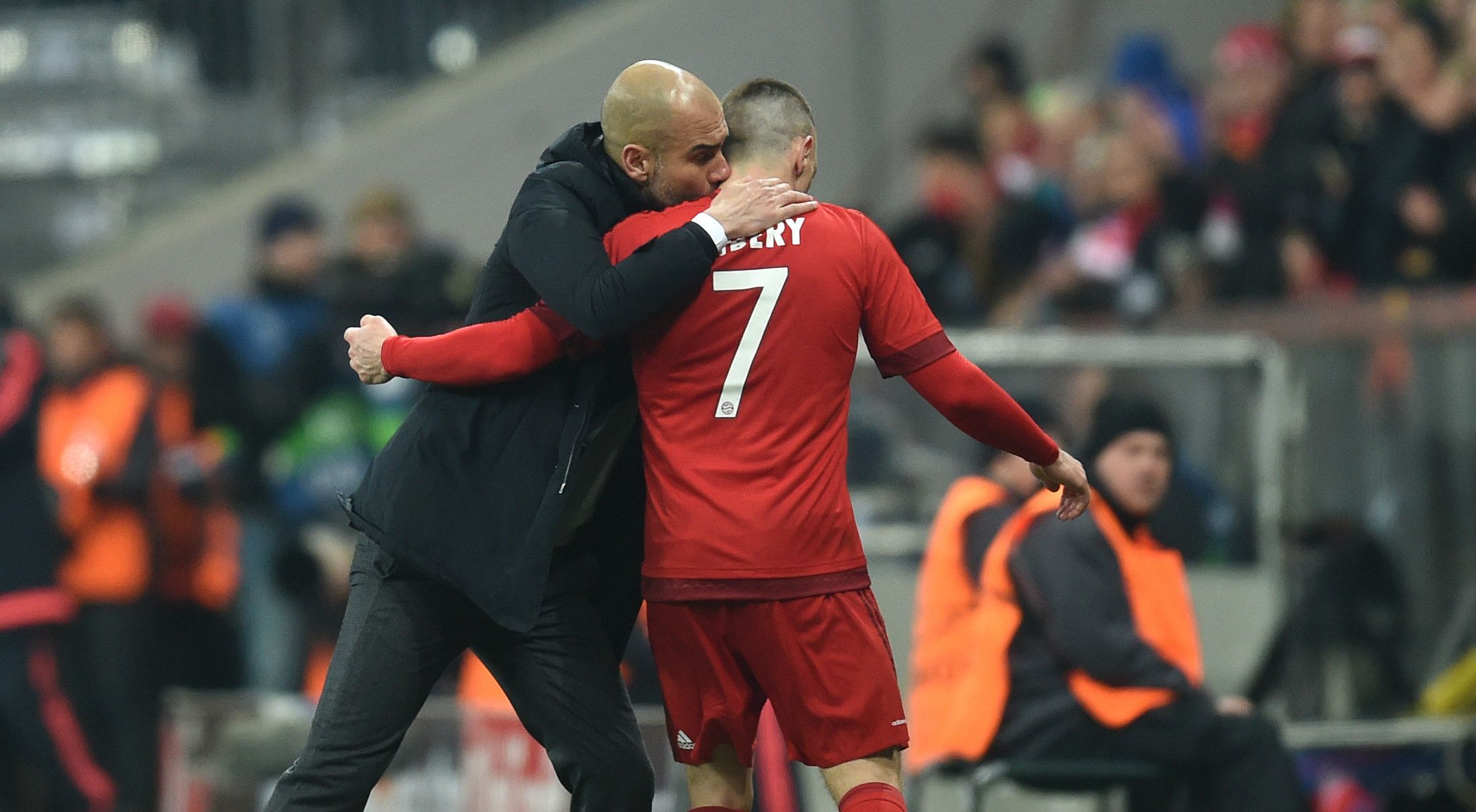 Pep Guardiola Franck Ribery Bayern München 26052016