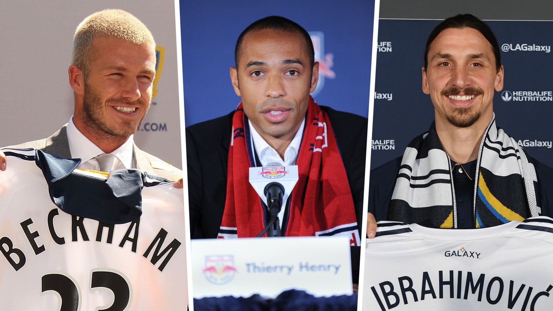 David Beckham Thierry Henry Zlatan Ibrahimovic MLS GFX