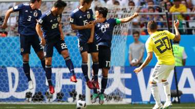 tiro libre JuanFer Quintero Colombia Japon WC Russia 19062018