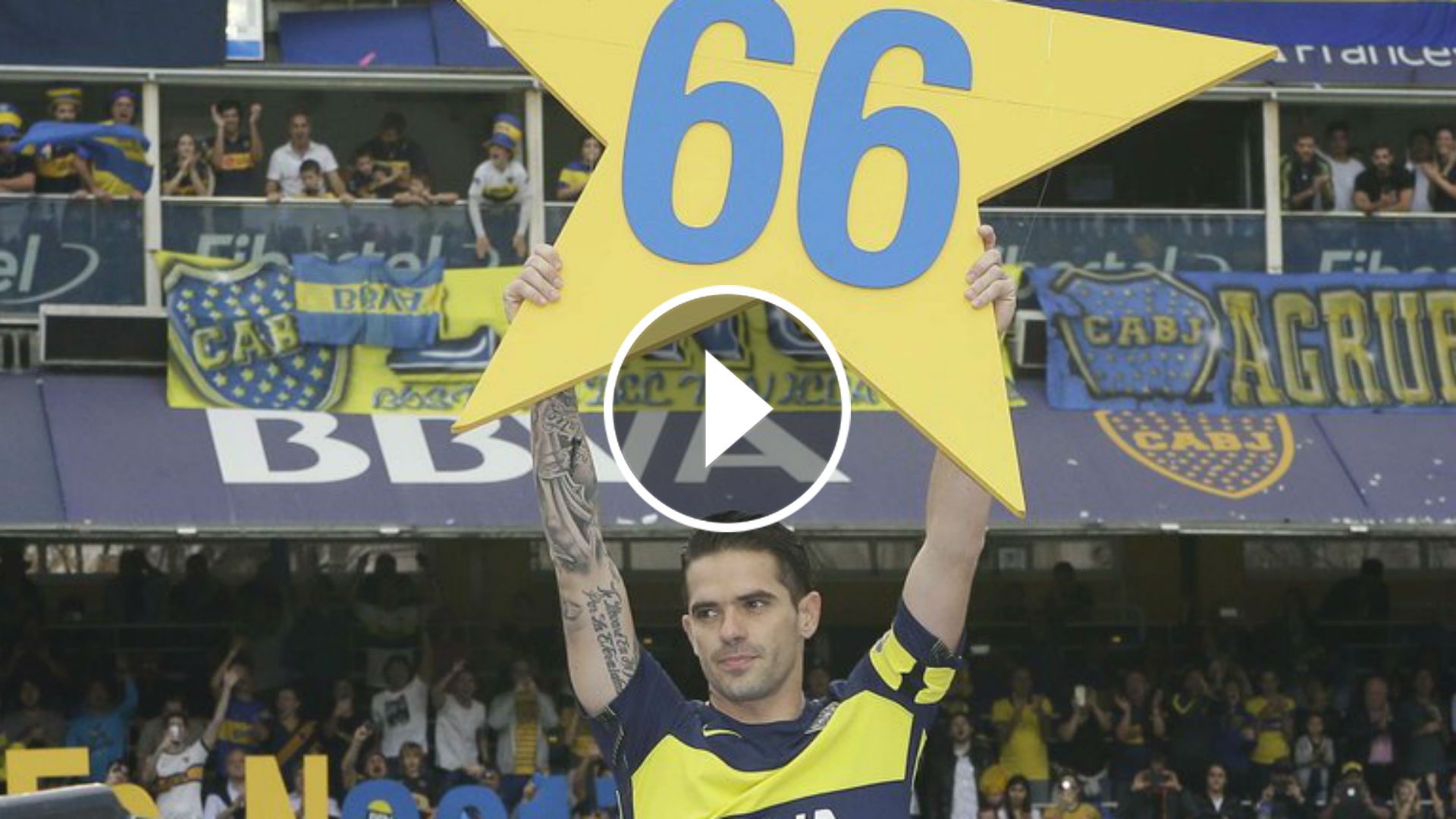 VIDEO PLAY Fernando GAGO estrella 66 festejo Boca Union Torneo Primera Division 25062017