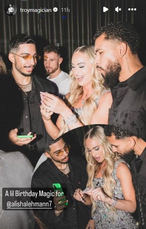 Alisha Lehmann Douglas Luiz Troy the Magician