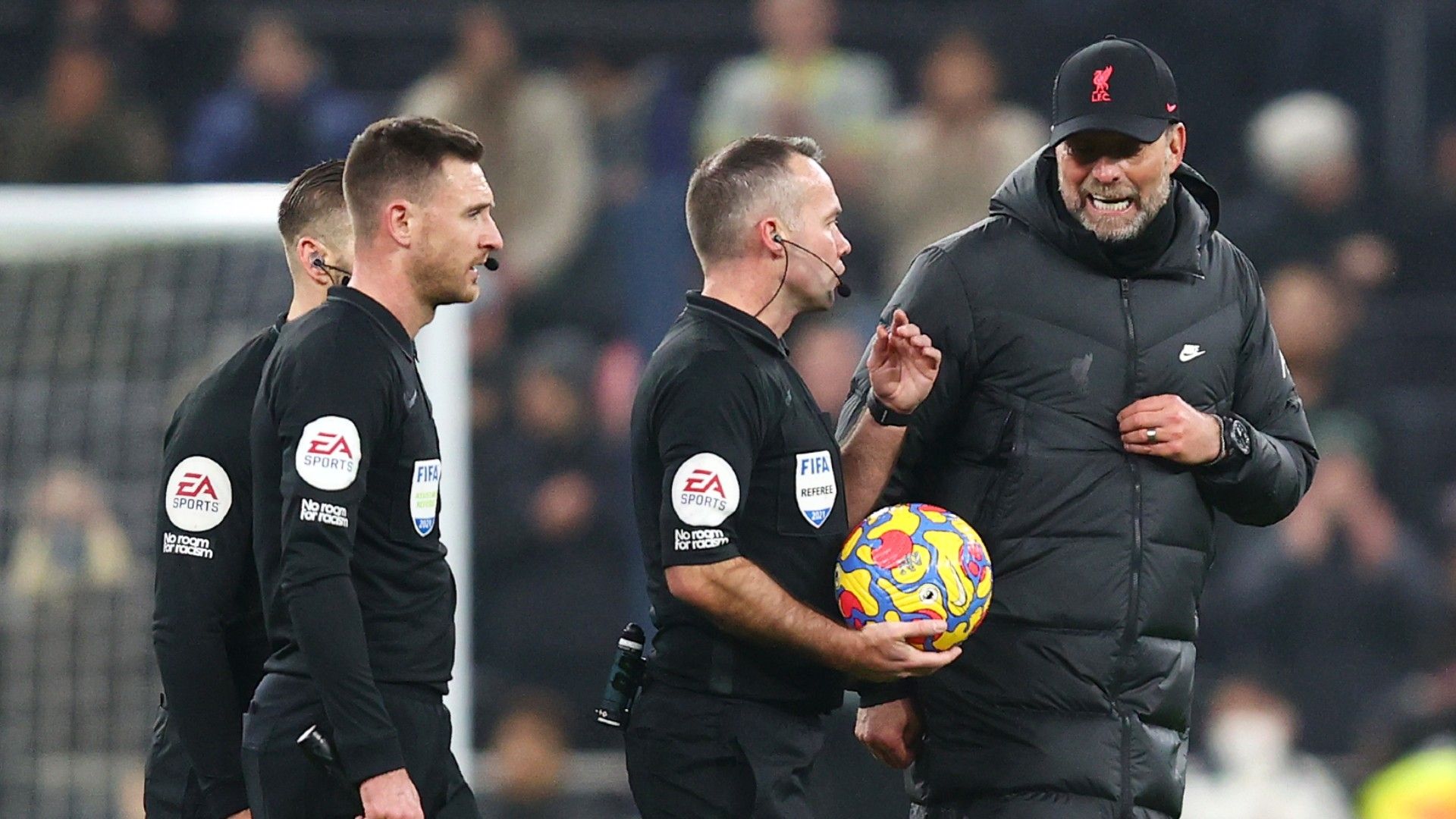 Jurgen Klopp Paul Tierney Tottenham vs Liverpool Premier League 2021-22