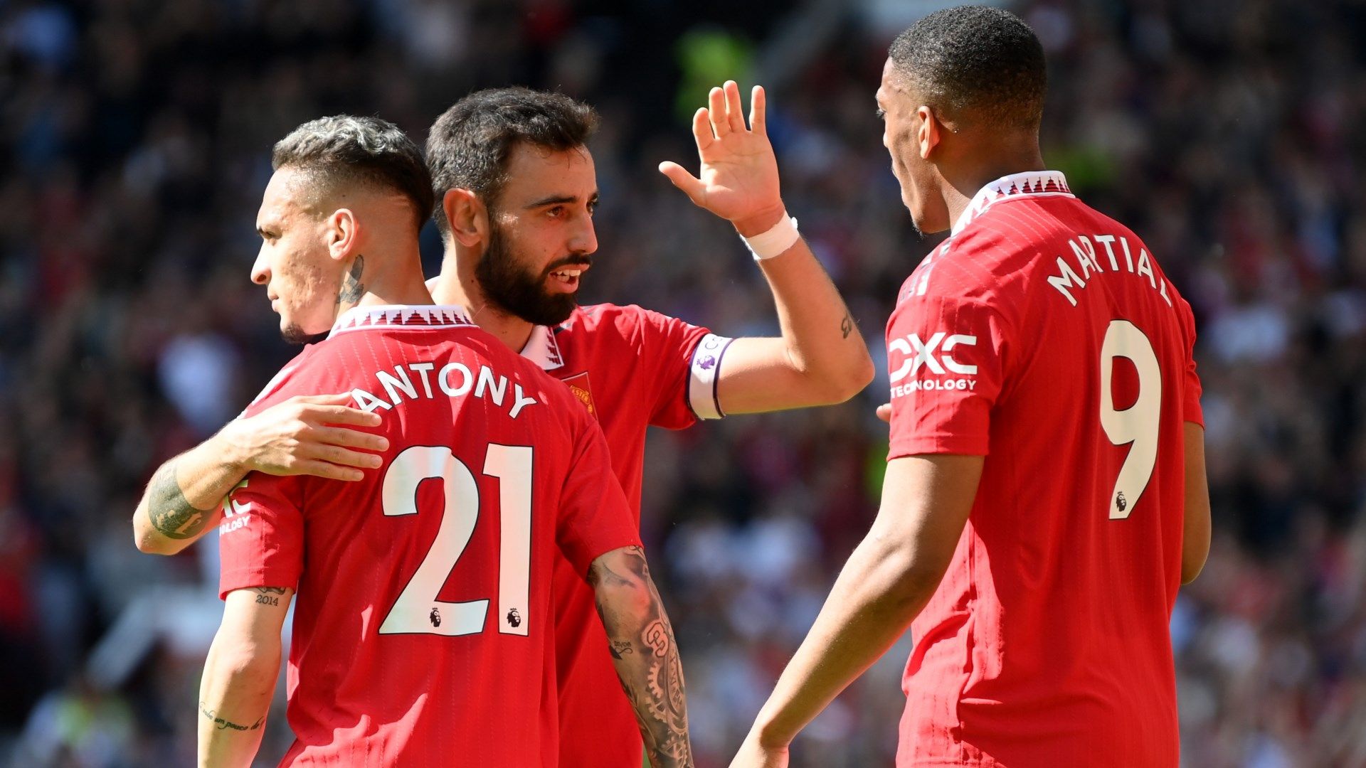 Antony Bruno Fernandes Anthony Martial Man Utd 2022-23