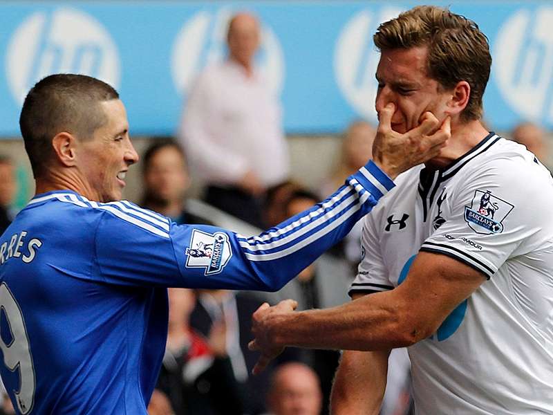 Fernando Torres Jan Vertonghen Tottenham Hotspur Chelsea Premier League 09282013