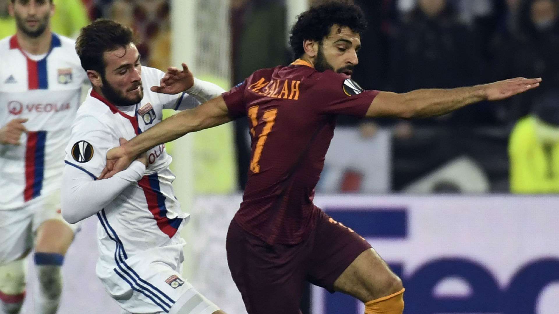 Lucas Tousart Mohamed Salah Lyon AS Roma Europa League 09032017