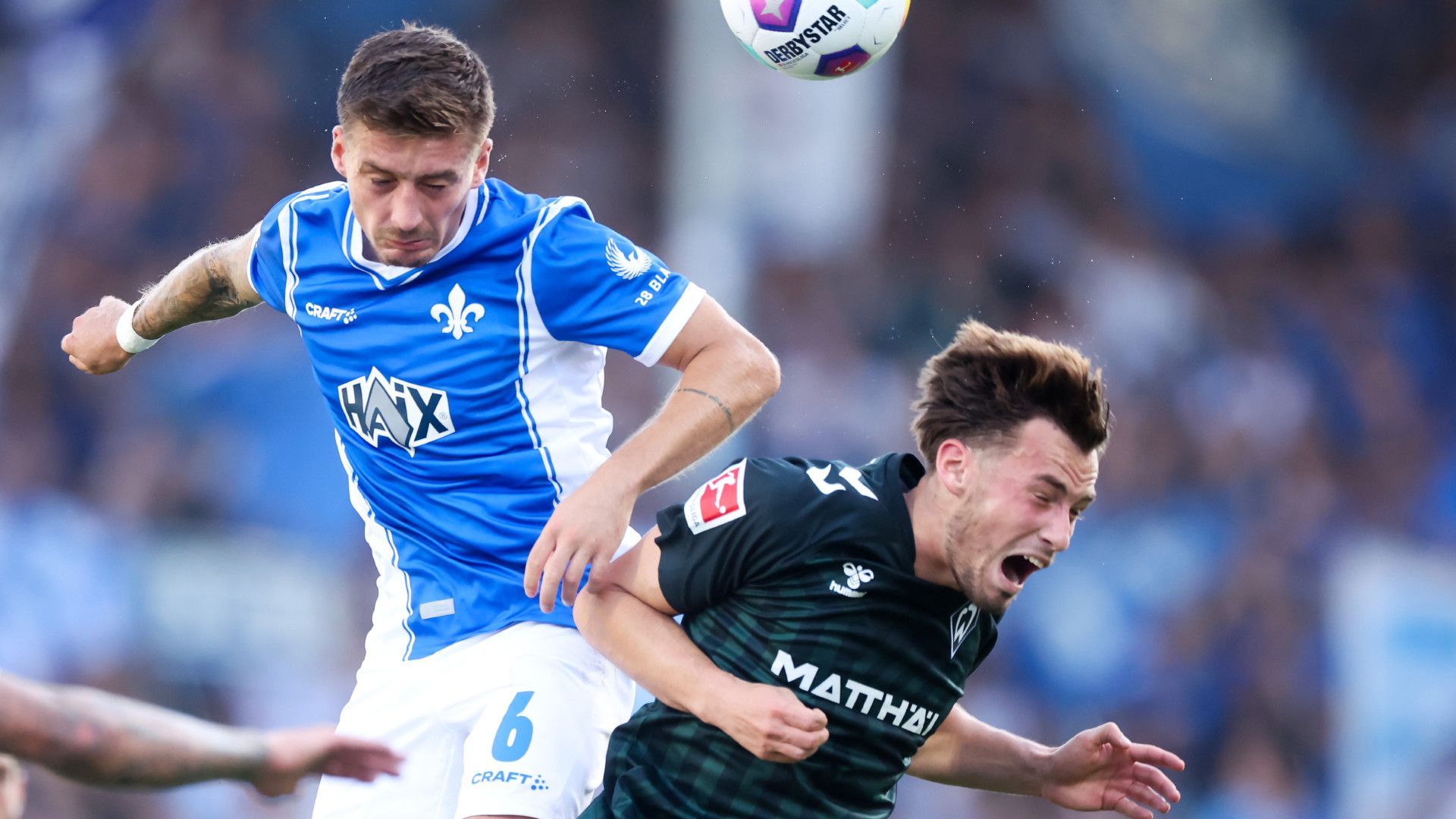 MARVIN MEHLEM DARMSTADT OLIVIER DEMAN WERDER BREMEN BUNDESLIGA 01102023