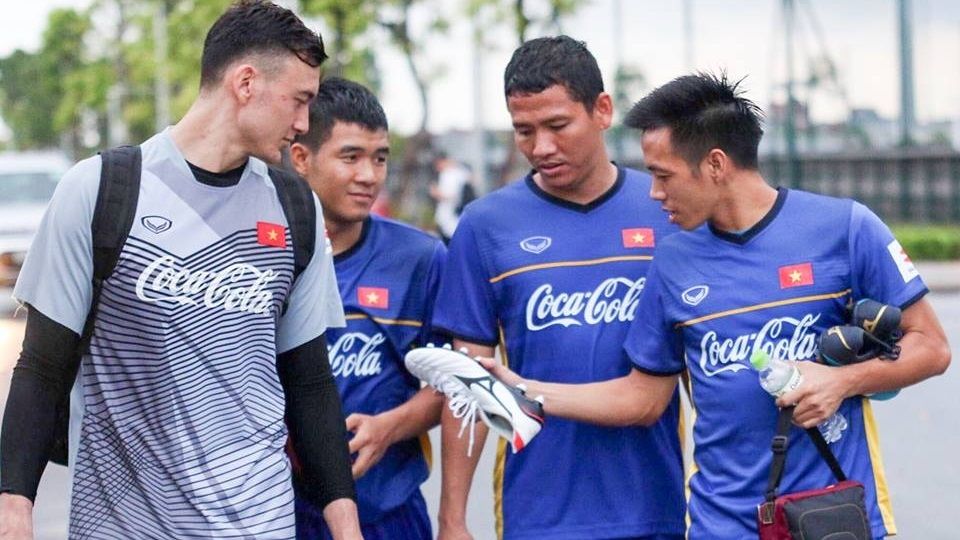 Olympic Việt Nam tập luyện tại PVF chiều 26/7