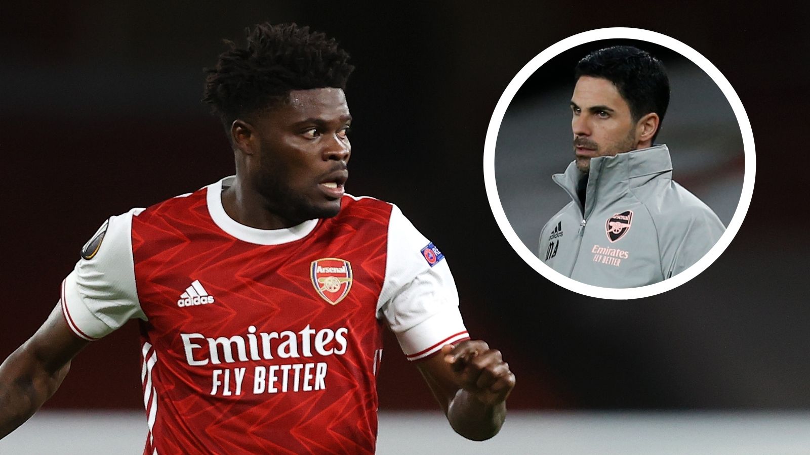 Thomas Partey Mikel Arteta Arsenal GFX