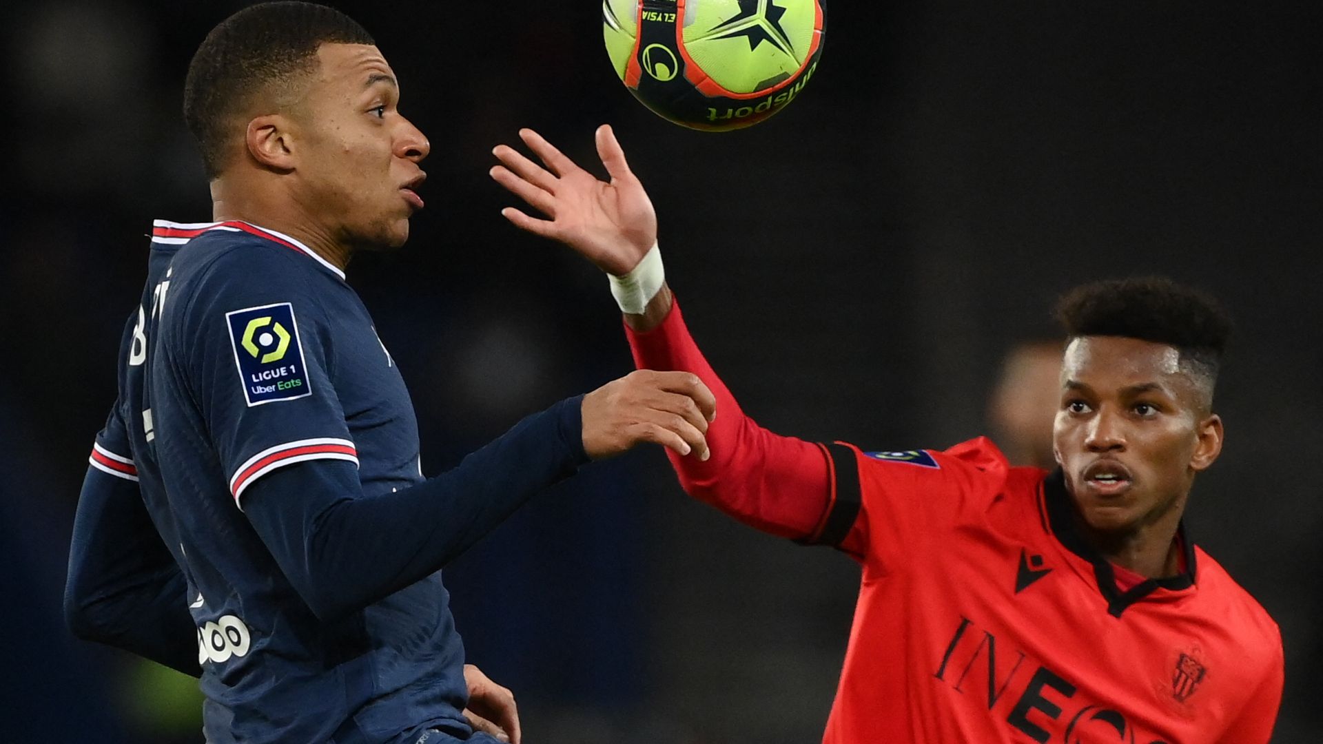 Hicham Boudaoui Kylian Mbappe Nice Ligue 1