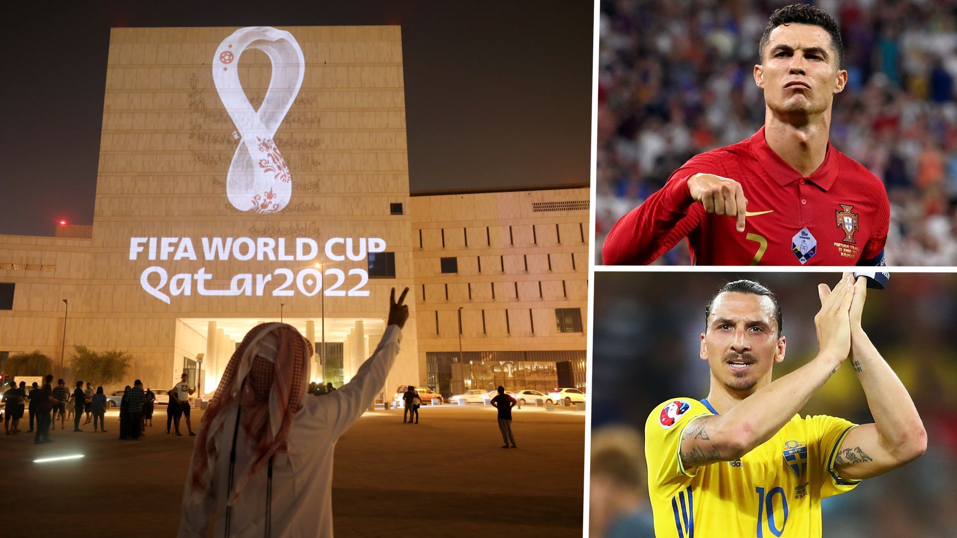 Qatar 2022 World Cup Play Off Zlatan Ibrahimovic & Cristiano Ronaldo GFX