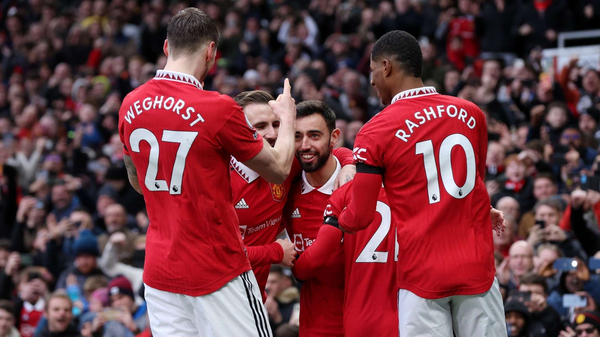 Bruno Fernandes Manchester United Weghorst Rashford 2022-23