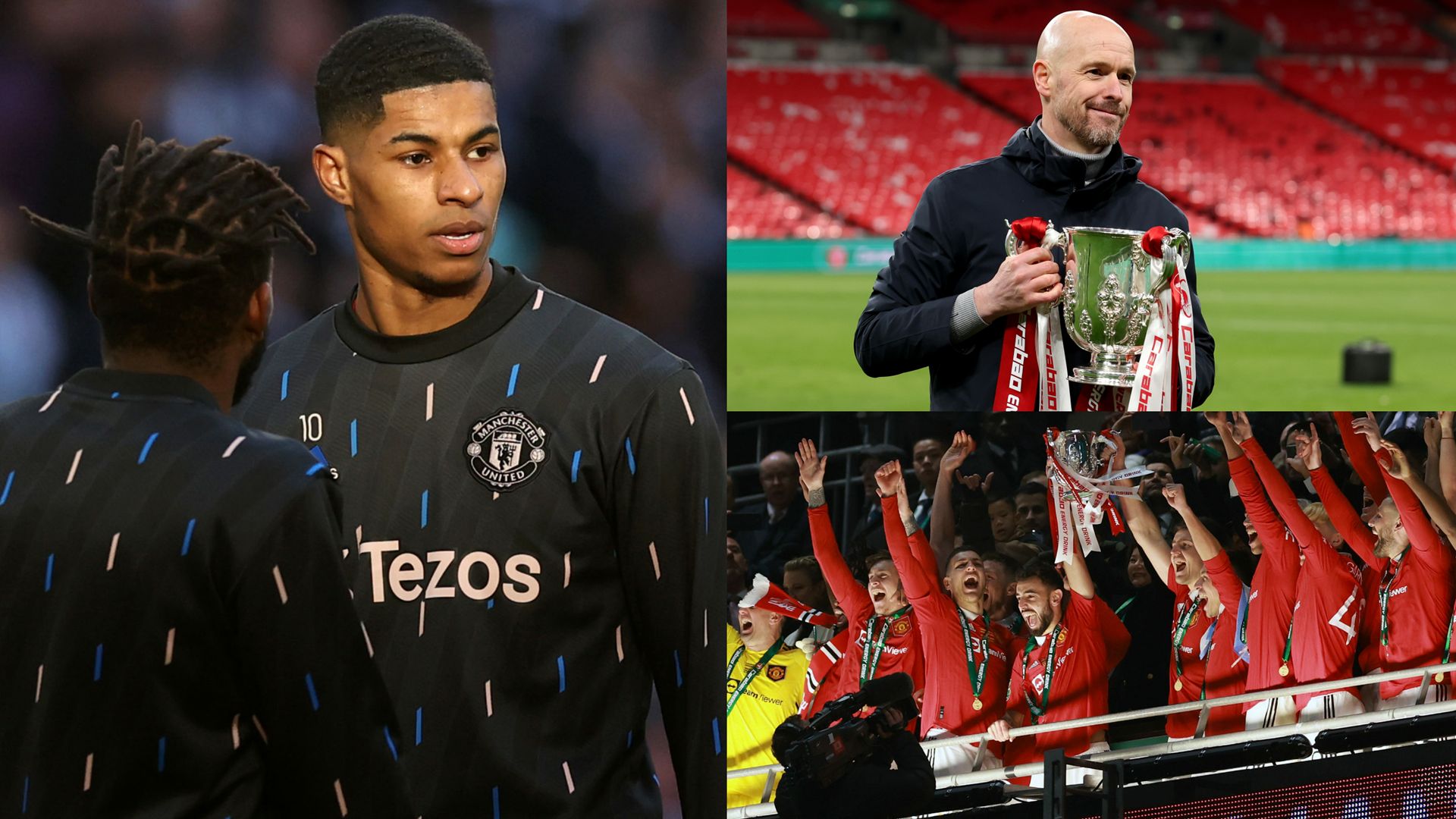 Manchester United tracksuit Erik ten Hag Carabao Cup