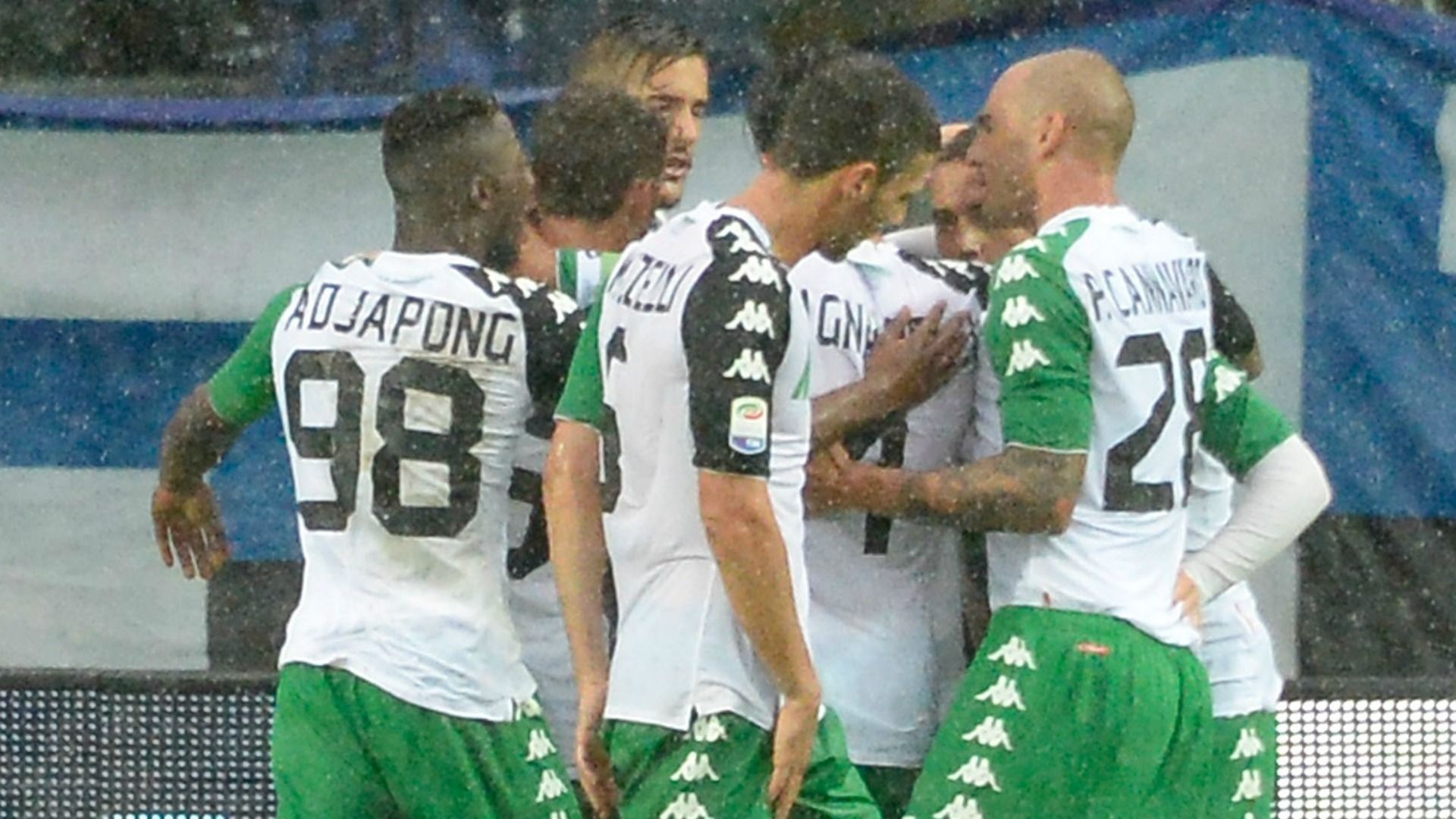 Atalanta Sassuolo celebrating
