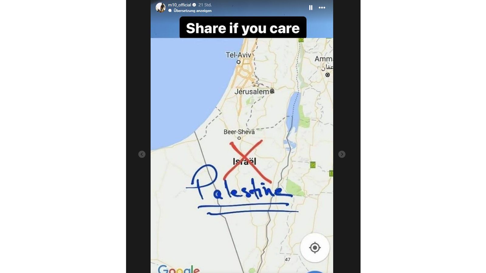 Mesut Özil Post Palästina