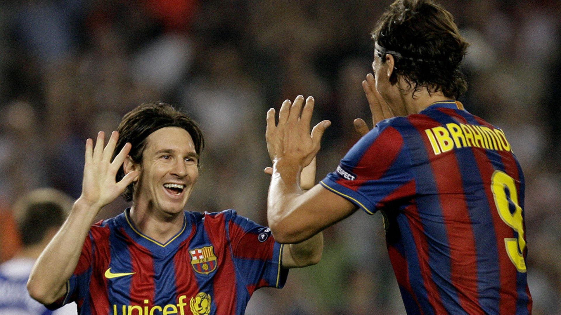 Ibrahimovic Messi Barcelona