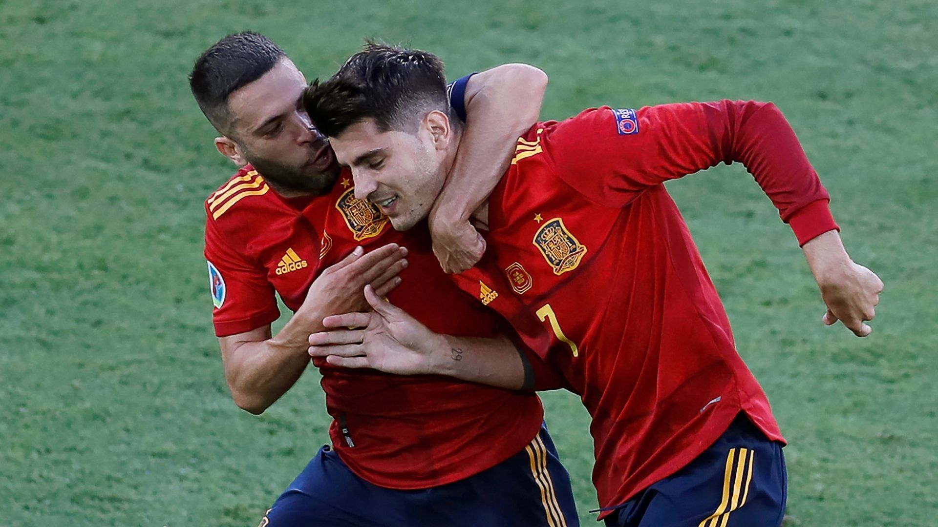 Morata Jordi Alba España Polonia Euro 19062021