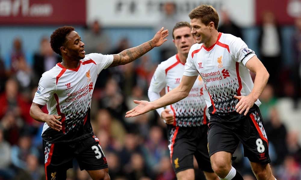 Steven Gerrard Raheem Sterling West Ham United Liverpool English Premier League 04062014
