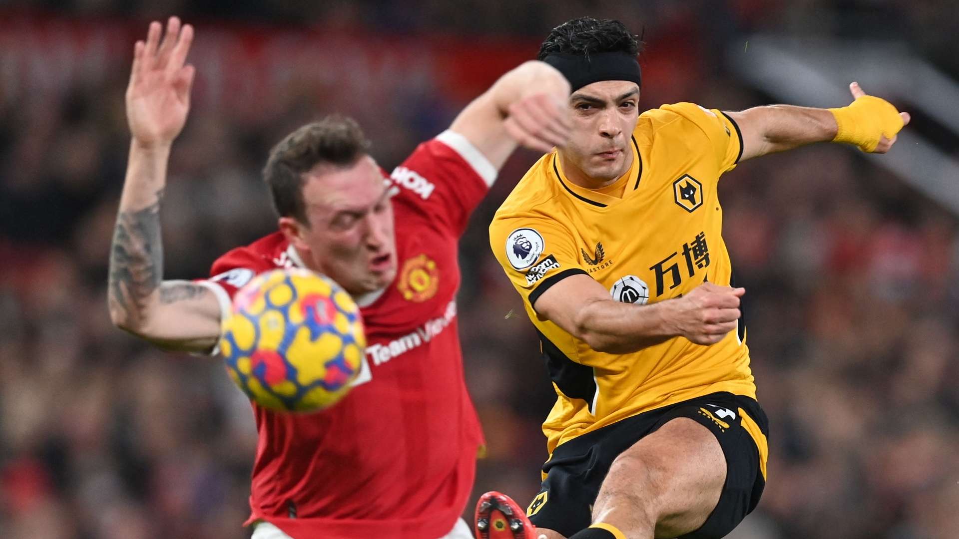 Raul Jimenez, Phil Jones, Man Utd vs Wolves 2021-22