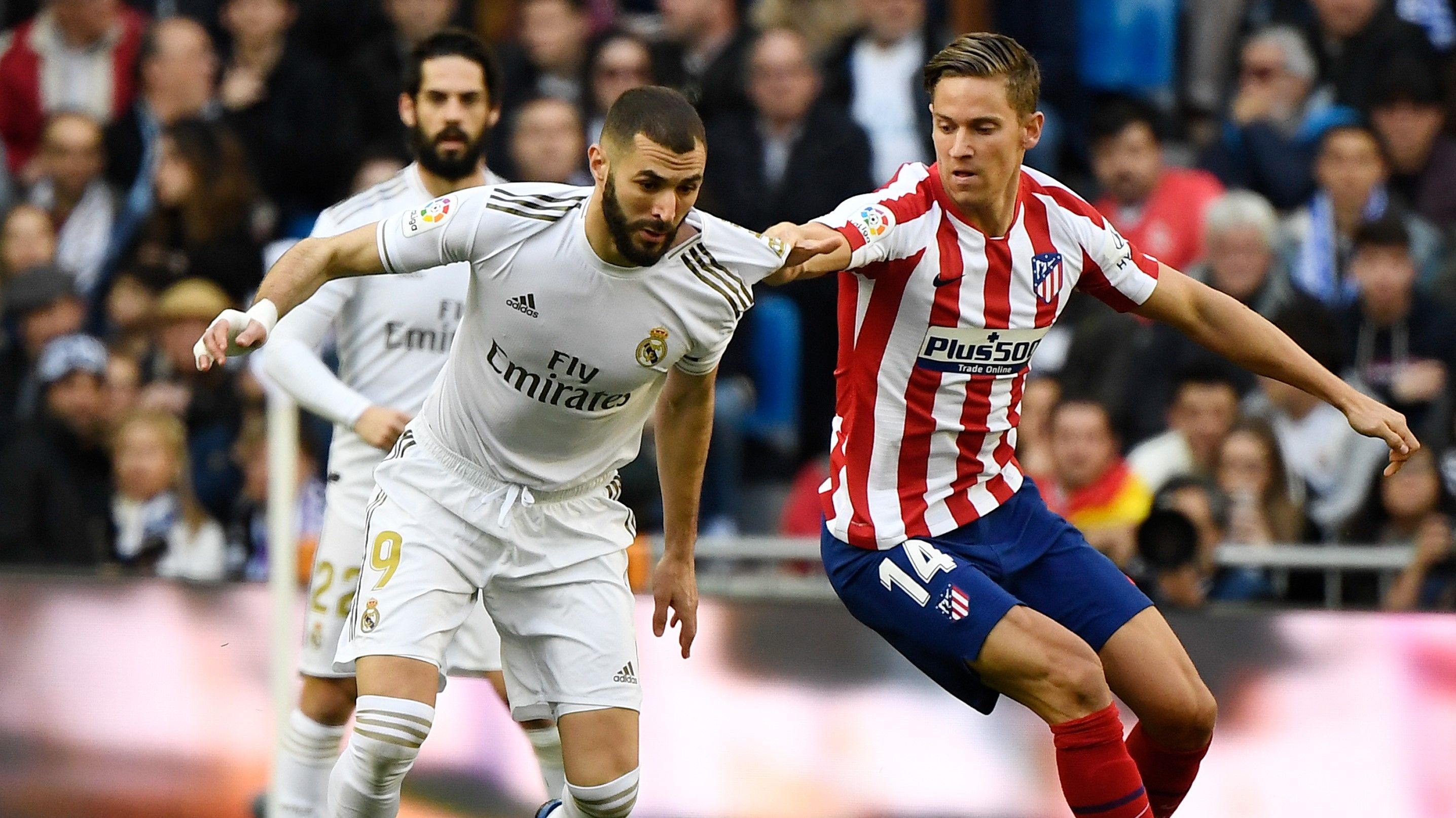Karim Benzema Marcos Llorente Real Madrid Atletico LaLiga 01022020
