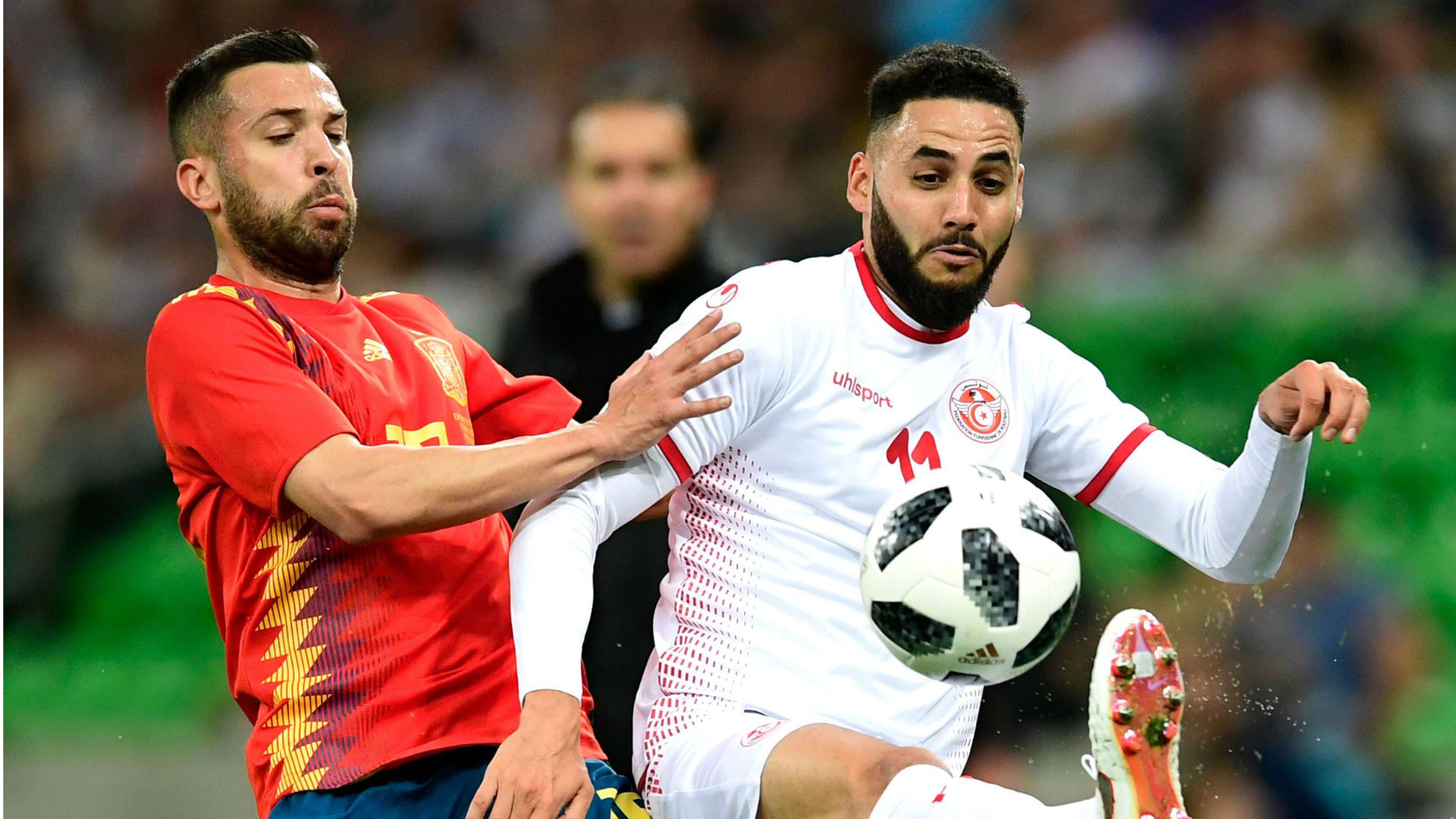 Jordi Alba Dylan Bronn Tunisia Spain international friendly 2018
