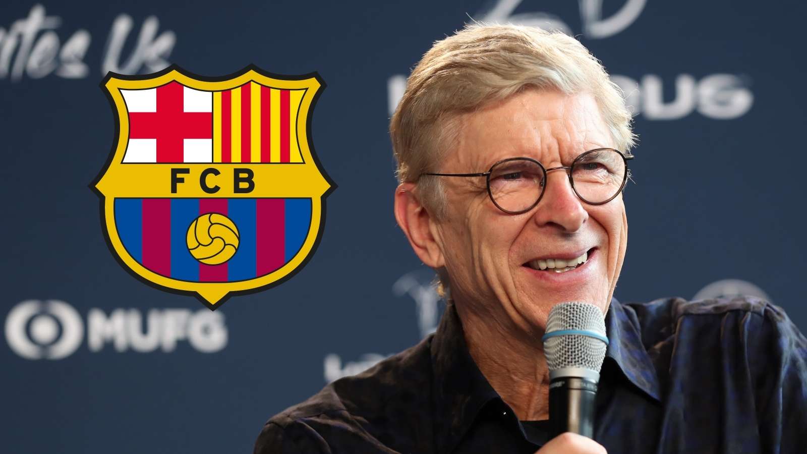 Arsene Wenger/Barcelona logo