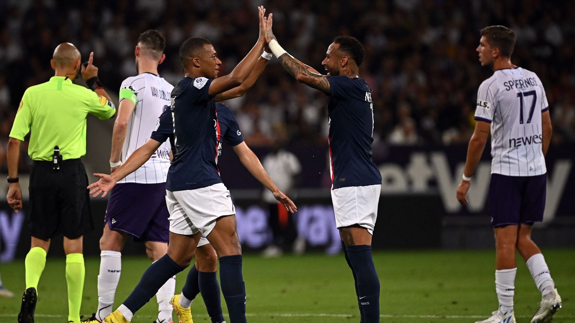 Kylian Mbappe Neymar Toulouse PSG Ligue 1 31082022