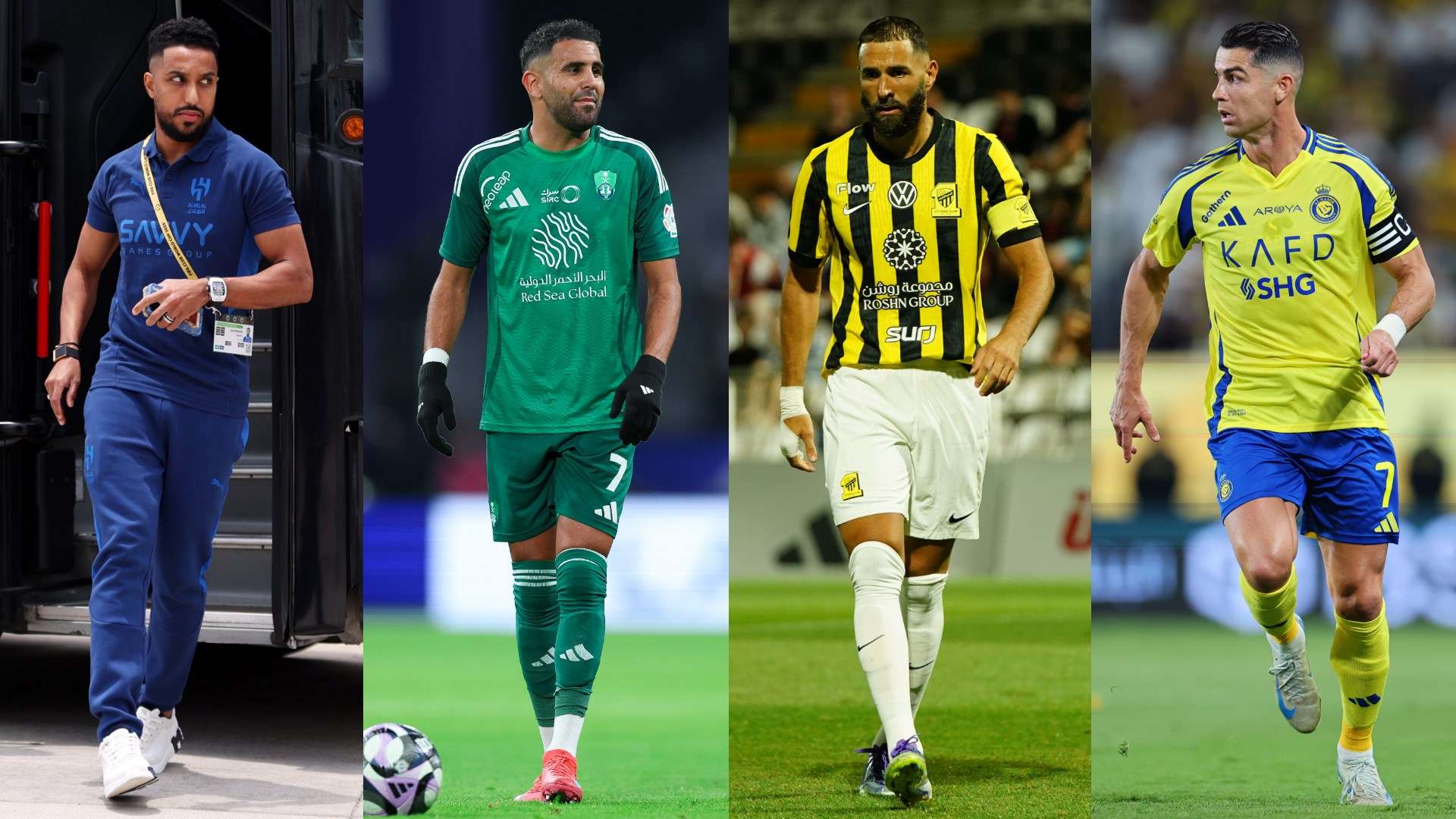 Salem Al Dawsari Riyad Mahrez Karim Benzema Cristiano Ronaldo
