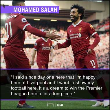 Mohamed Salah happy Premier League title target