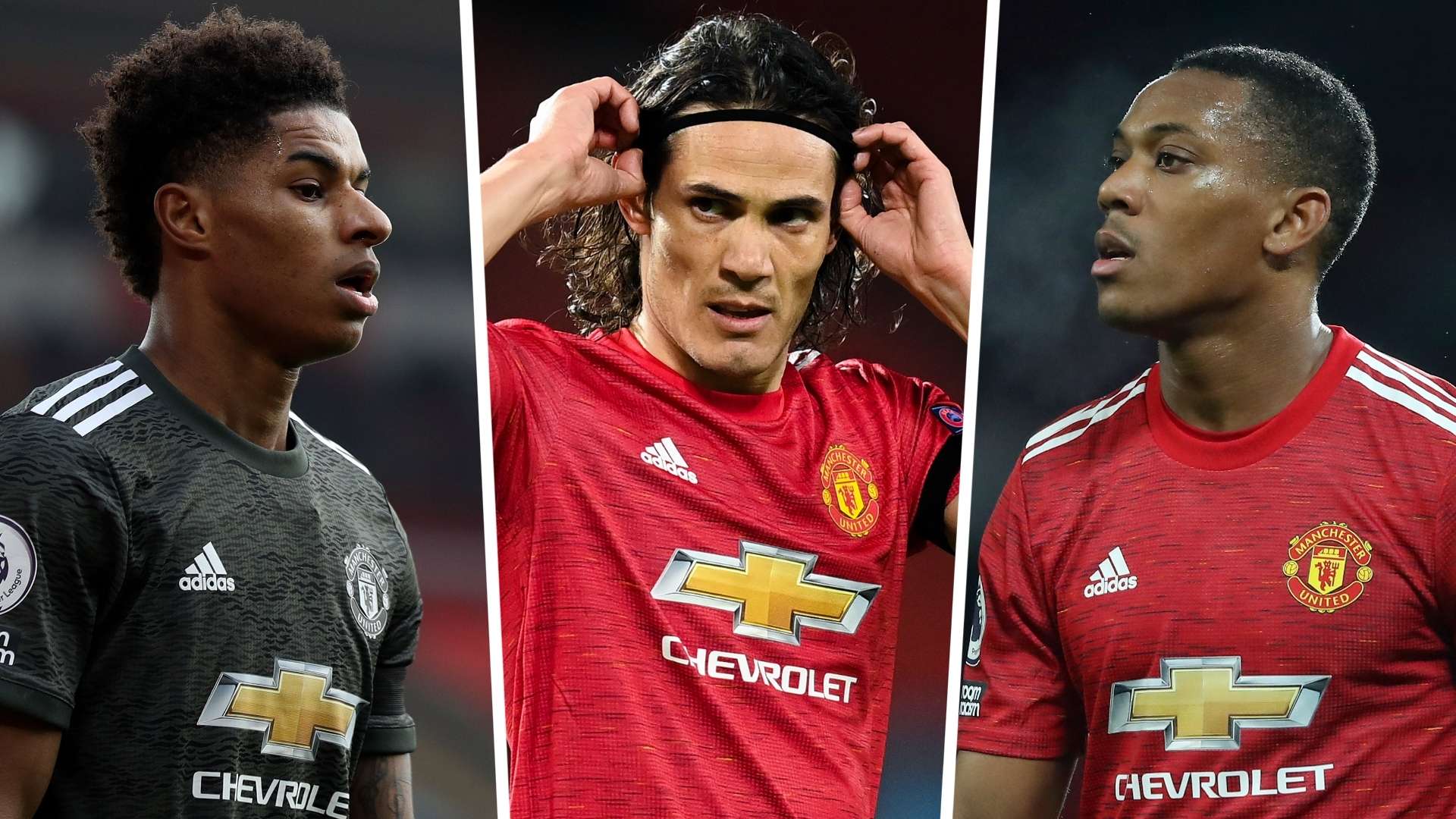 Marcus Rashford Edinson Cavani Anthony Martial