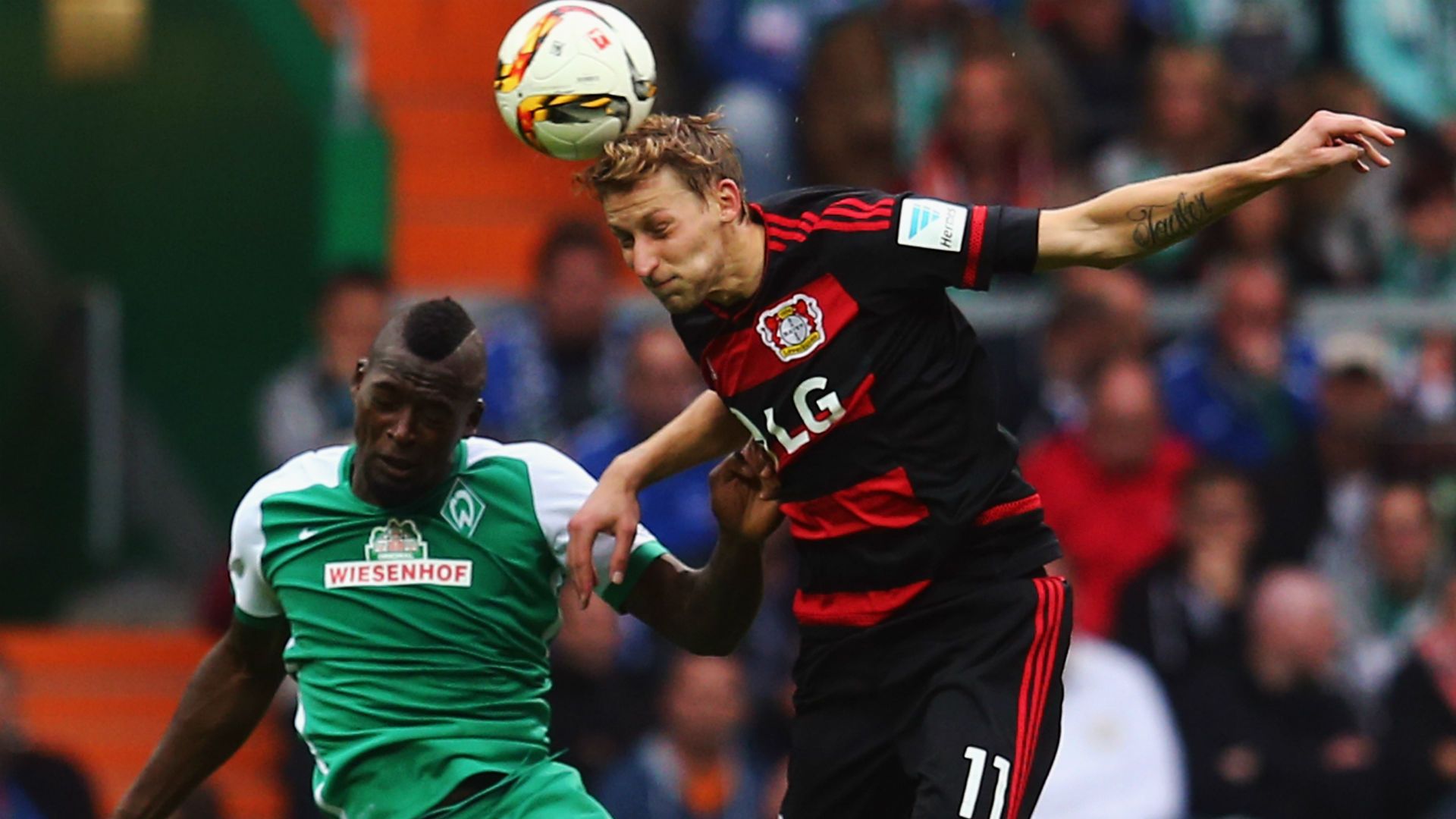 Assani Lukimya Werder Bremen Stefan Kießling Bayern Leverkusen Bundesliga 26092015