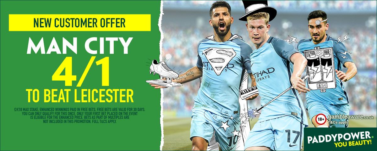 GFX Man City Leicester enhanced betting
