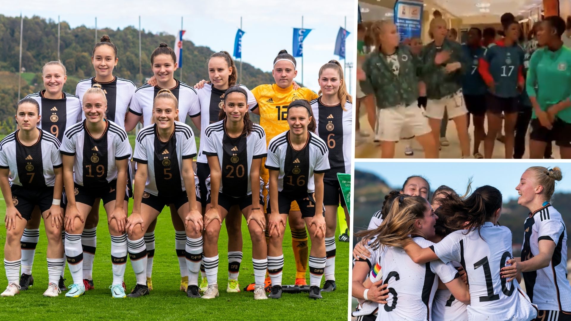 Nigerian U-17 female Players and German Players