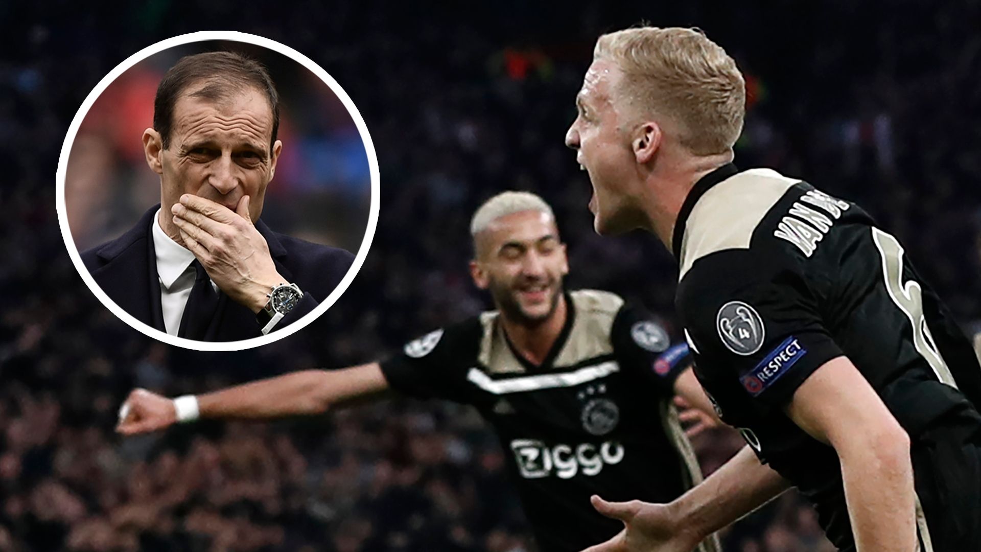 Massimiliano Allegri Juventus Donny van de Beek Ajax