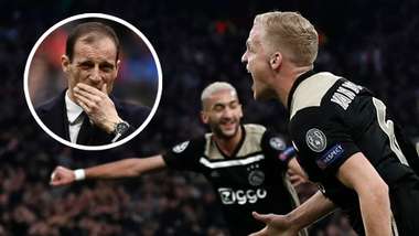 Massimiliano Allegri Juventus Donny van de Beek Ajax