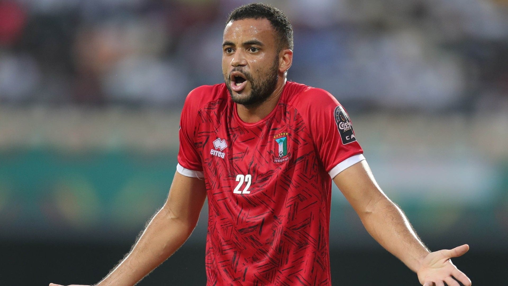 Pablo Ganet Comitre of Equatorial Guinea during the 2021 Africa Cup of Nations Afcon.