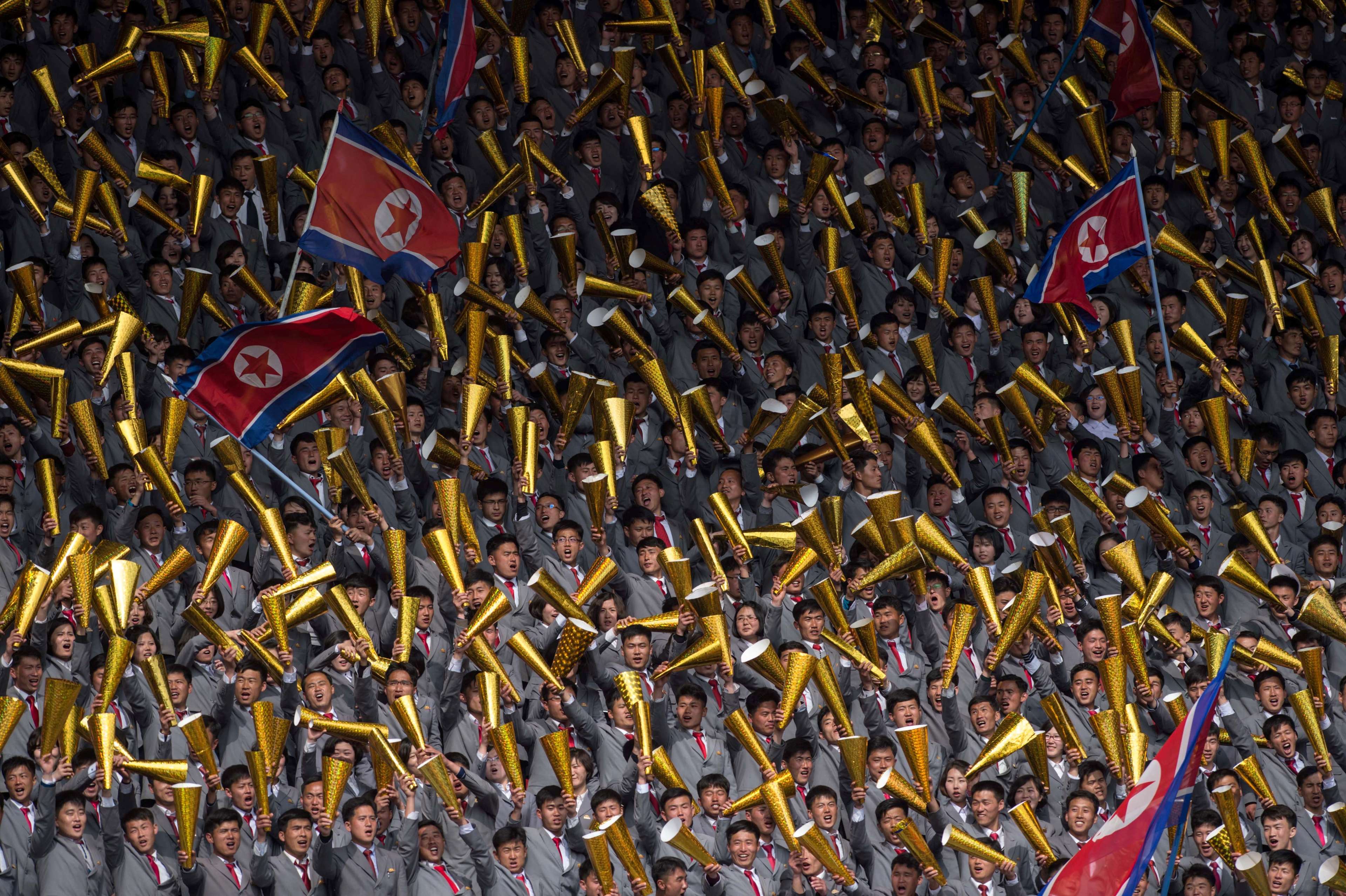 North Korea crowd