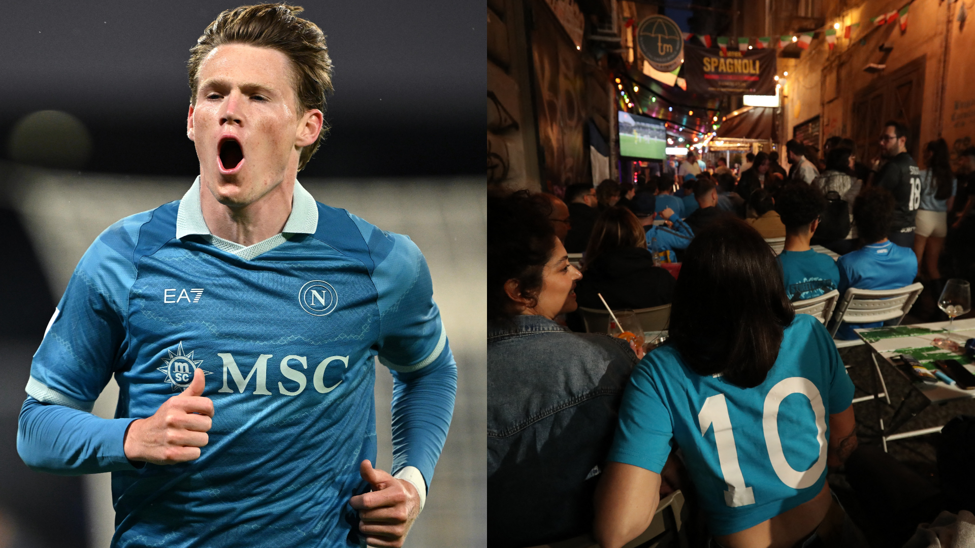 WATCH: Scott McTominay's car mobbed by Napoli fans as ex-Man Utd star one step away from winning Serie A with Antonio Conte's side