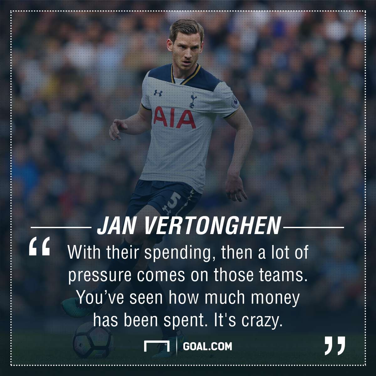 Jan Vertonghen Tottenham Premier League spending