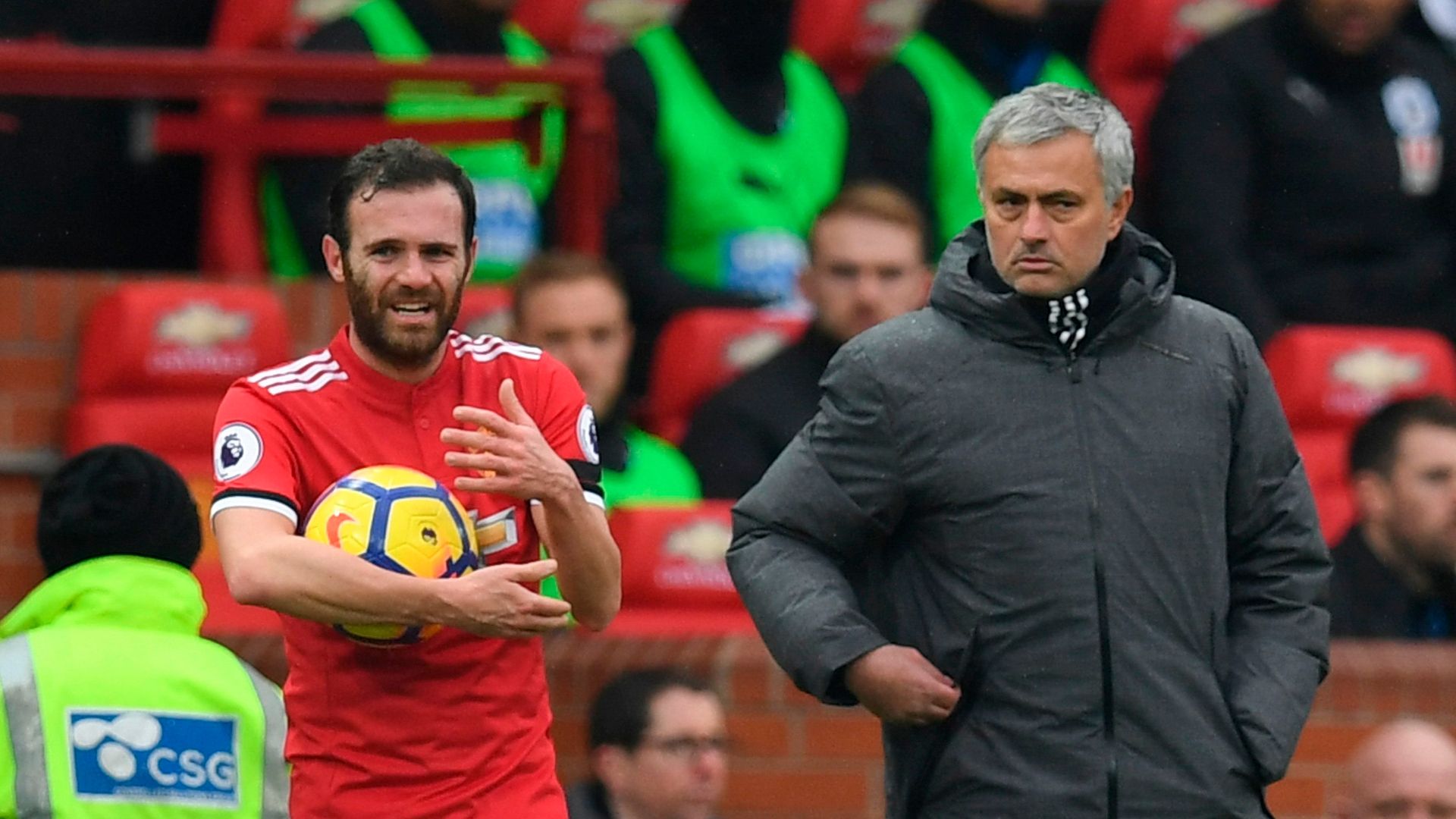 Juan Mata Jose Mourinho Manchester United